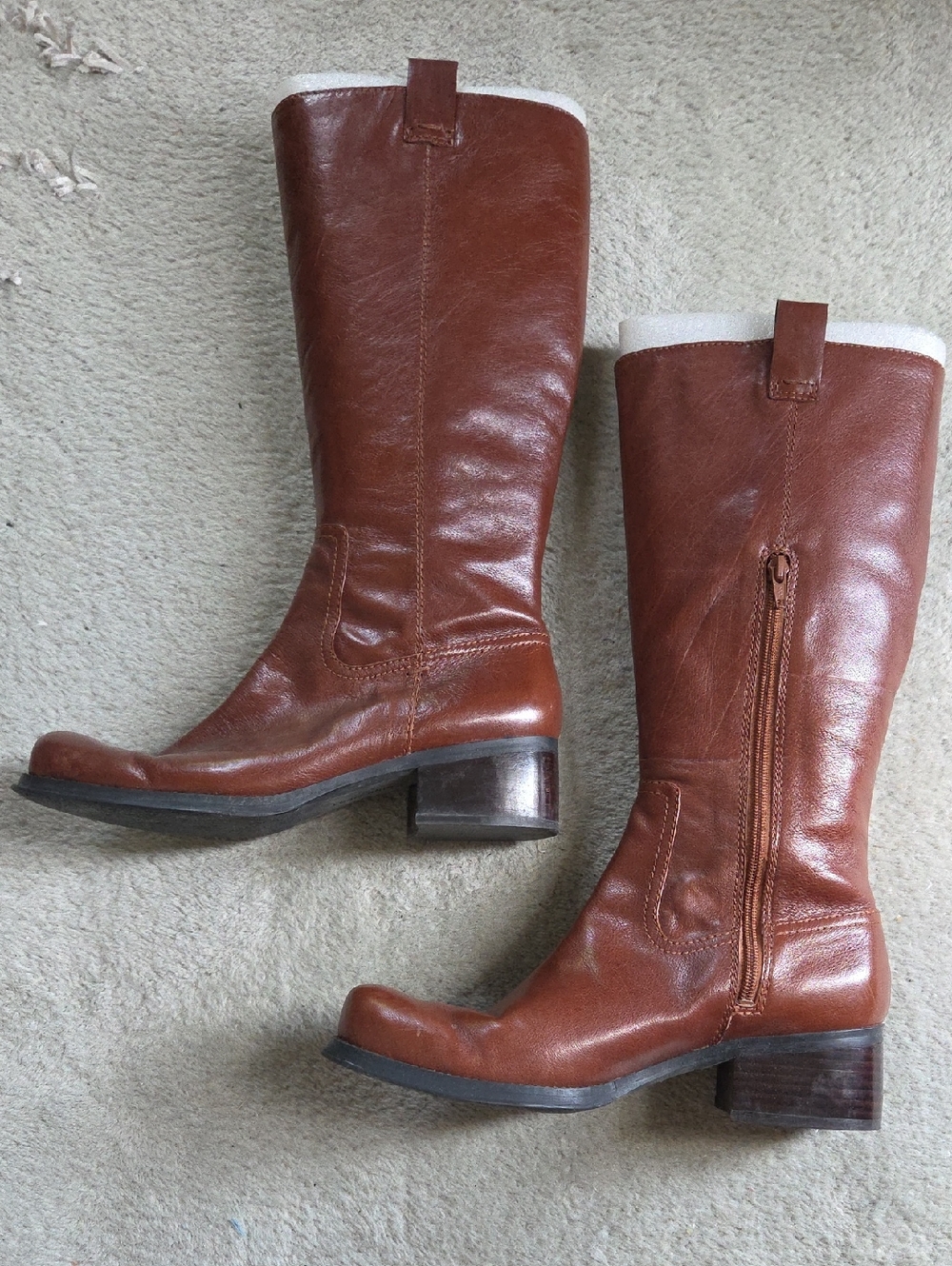 Nine West Brown Leather Riding Boot - Picture 2 of 5
